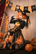 Halloween Gothic Lolita JSK Dress, Pumpkin-inspired Dress - image 13