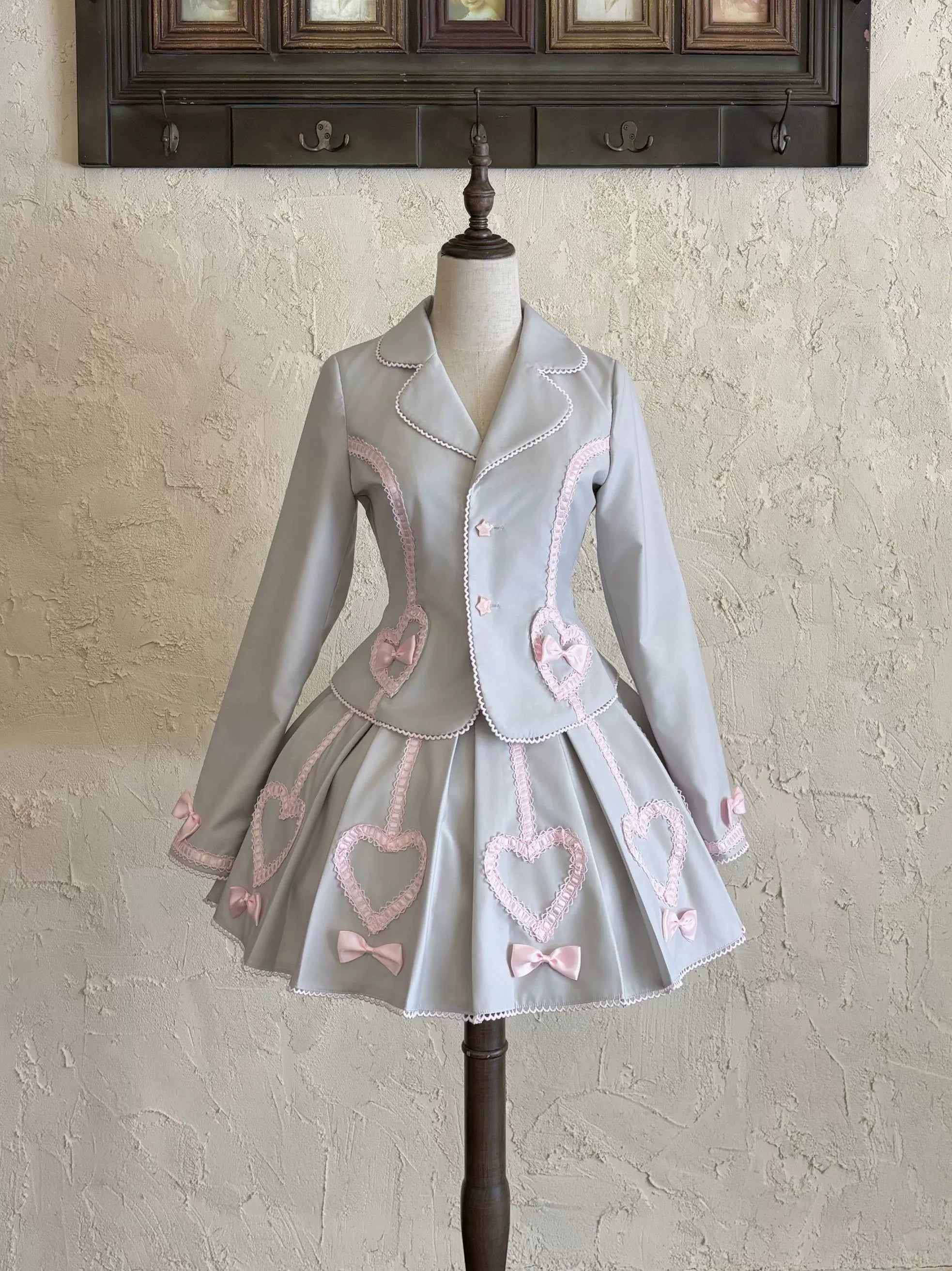 Promise After Class - Old School Lolita Fitted Blazer & Pleated Skirt Set - image 30
