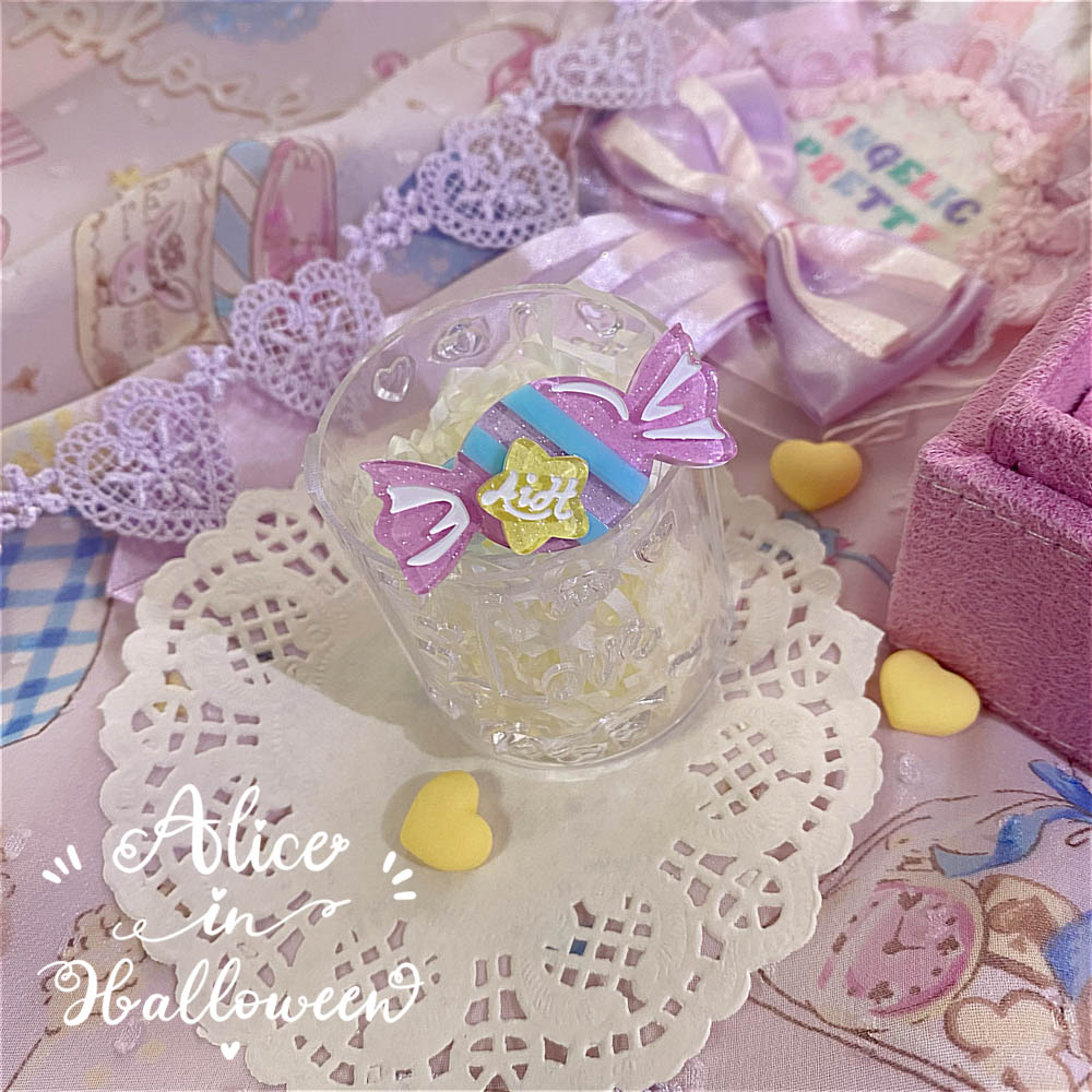Rainbow Candy - Sweet Lolita Ring Hairclip - image 29