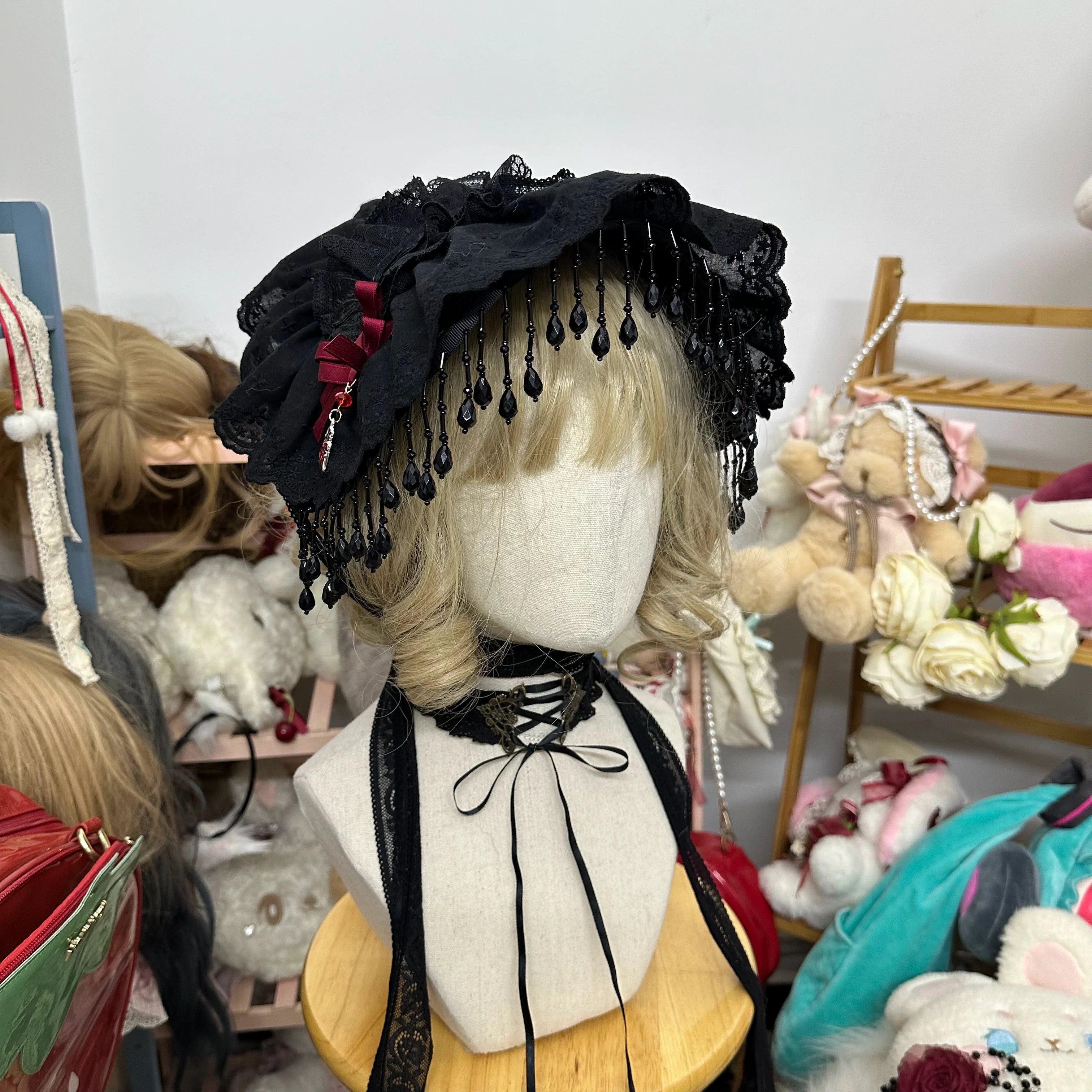 Gothic Lolita Bonnet Pure Cotton Hat Collection - image 20