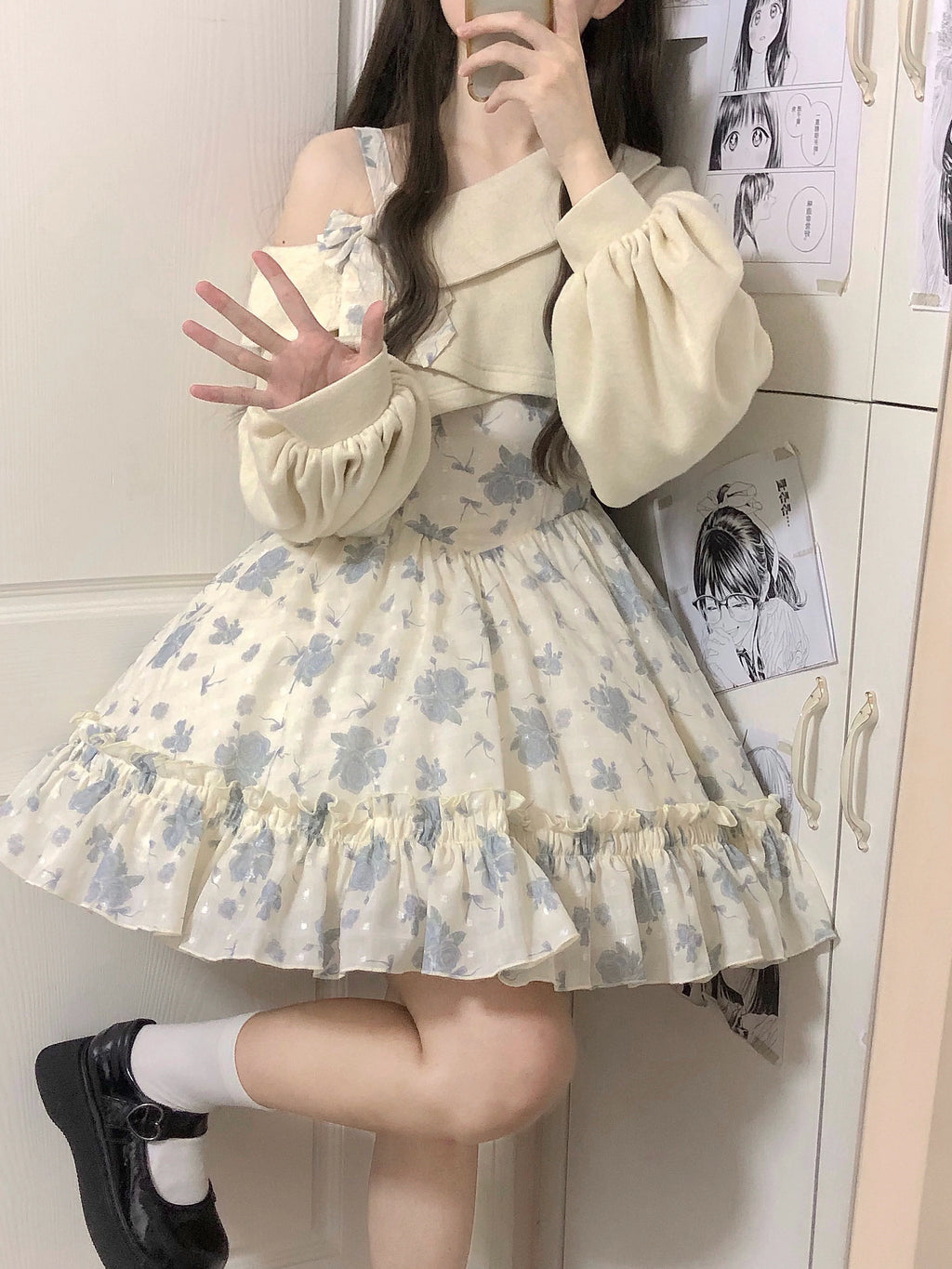 Twilight Rose - Sweet Lolita Dress Sweater and JSK - image 16