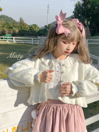 Small Ointment - Sweet Lolita Puff-Sleeve Sweater Coat - image 5