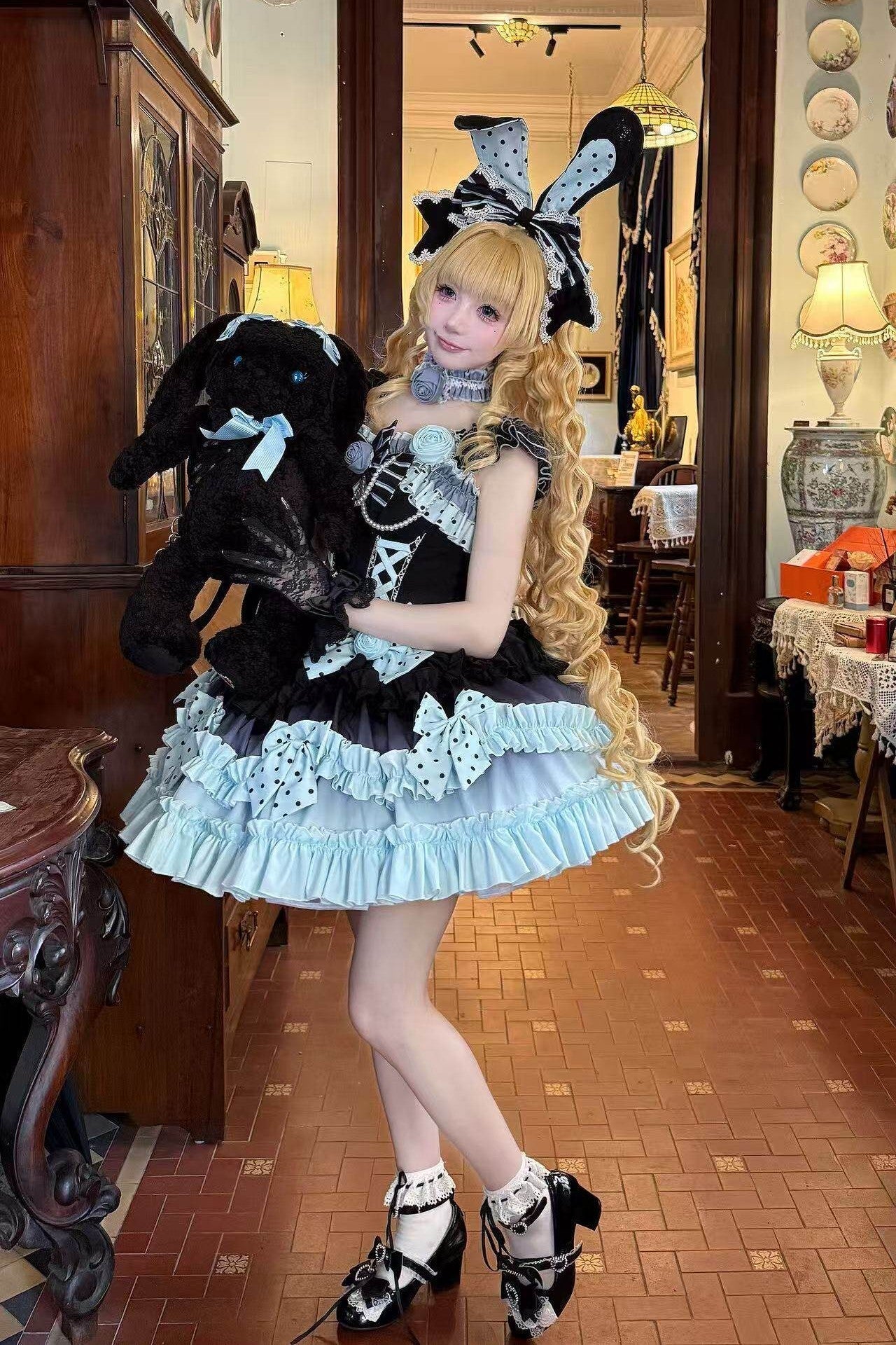 Baburella Blue Sweet Lolita Cake JSK Dress - image 4