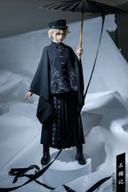 Pomegranate Note - Black Pleated Ouji Skirt - image 15