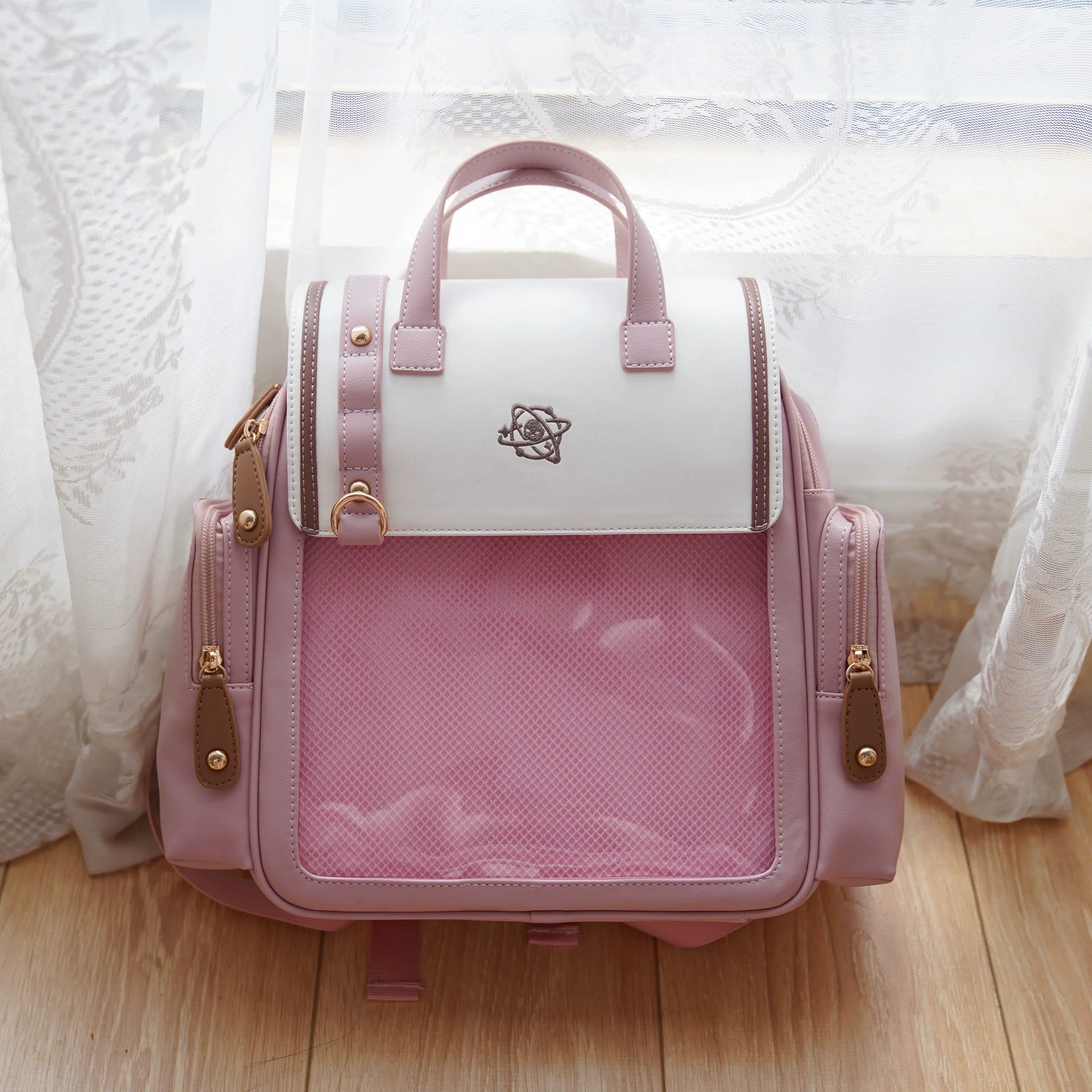 Kawaii Lolita Large-Capacity Ita Backpack with Mini Pocket and Grid Board - image 13