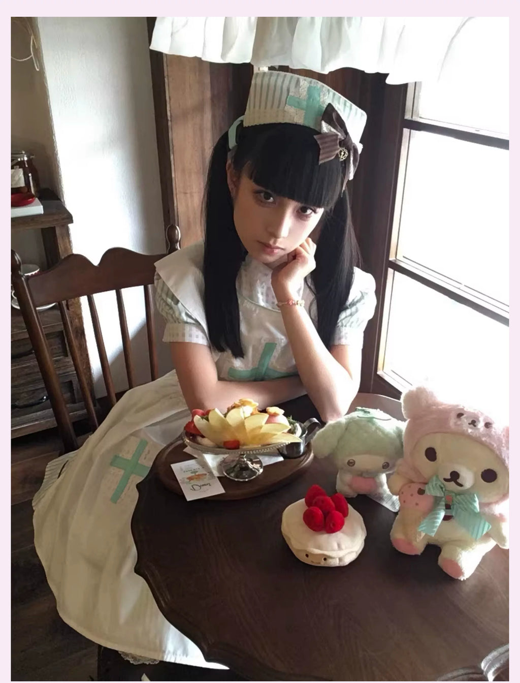 Mint Prescription - Old School Lolita Striped OP Dress, Electrocardiogram Trace and Accessories - image 25
