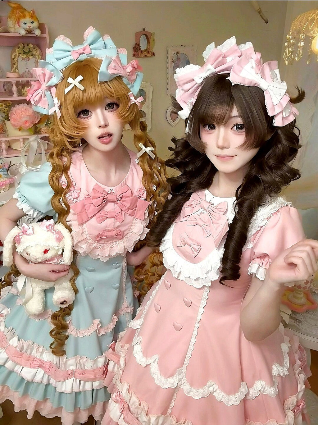 Cream Fondant Sweet Retro Six-Panel Lolita JSK and Accessories - image 5