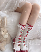 Autumn Sweet Lolita Cotton Thigh-high Socks - image 16