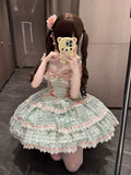 Floral Elegy - Sweet Lolita JSK Dress, Tiered Hem - image 24
