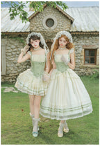 Unfailing - Classic Lolita Bow Jacquard Corset JSK Dress - image 14
