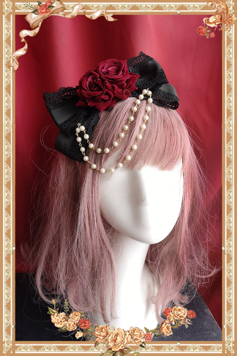 Elegant Lolita Flower Clip Headdress - image 1