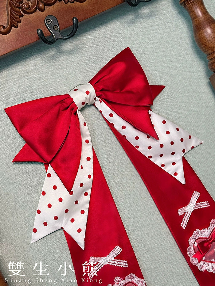 Bite The Cake - Sweet Lolita Accessories, Red & White Polka Dots - image 43