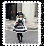 Old Heartache - Cotton Old School Lolita JSK Dress with Bows and Accessories - image 9