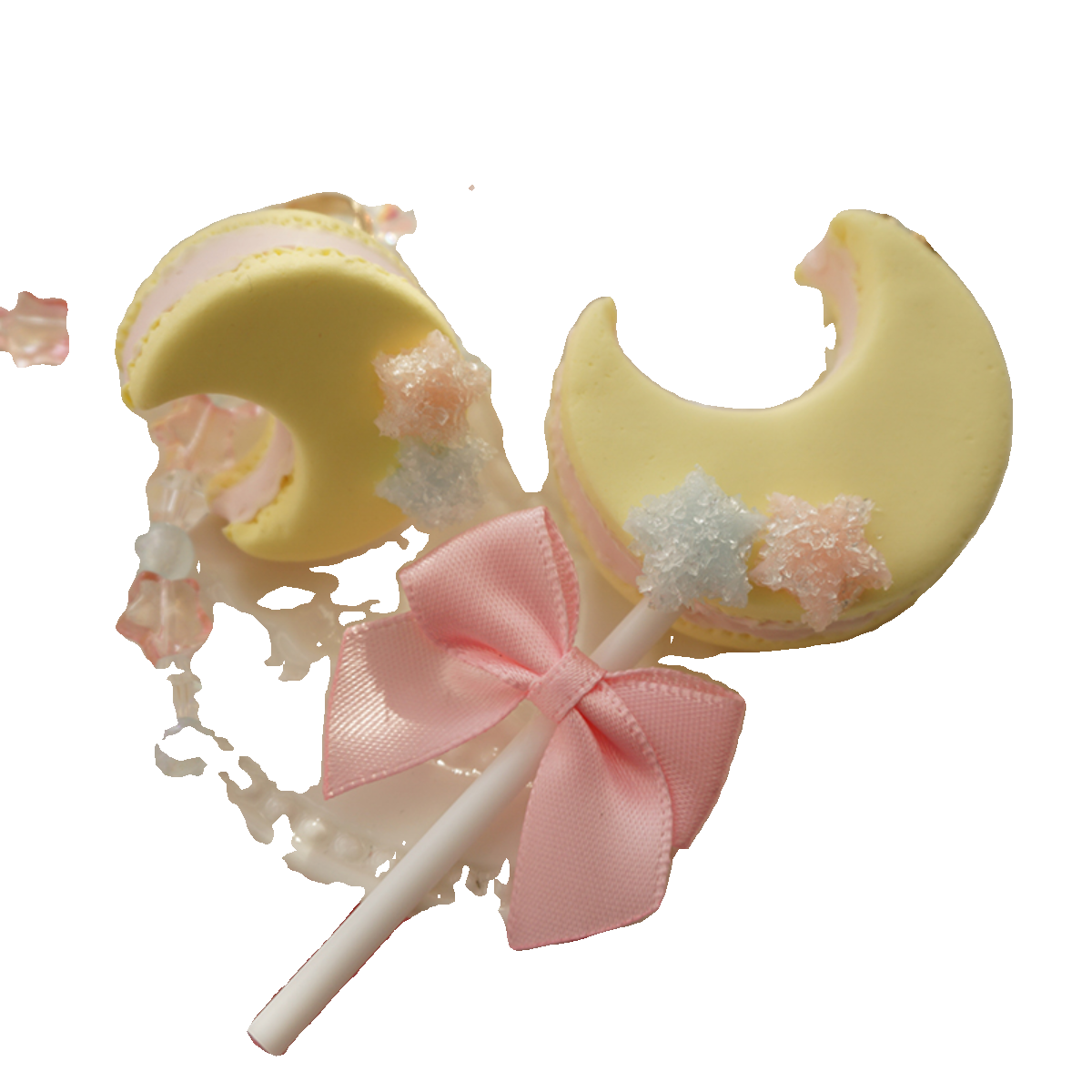 Kawaii Lolita Accessories Moon Lollipop Clay Necklace Ring - image 15