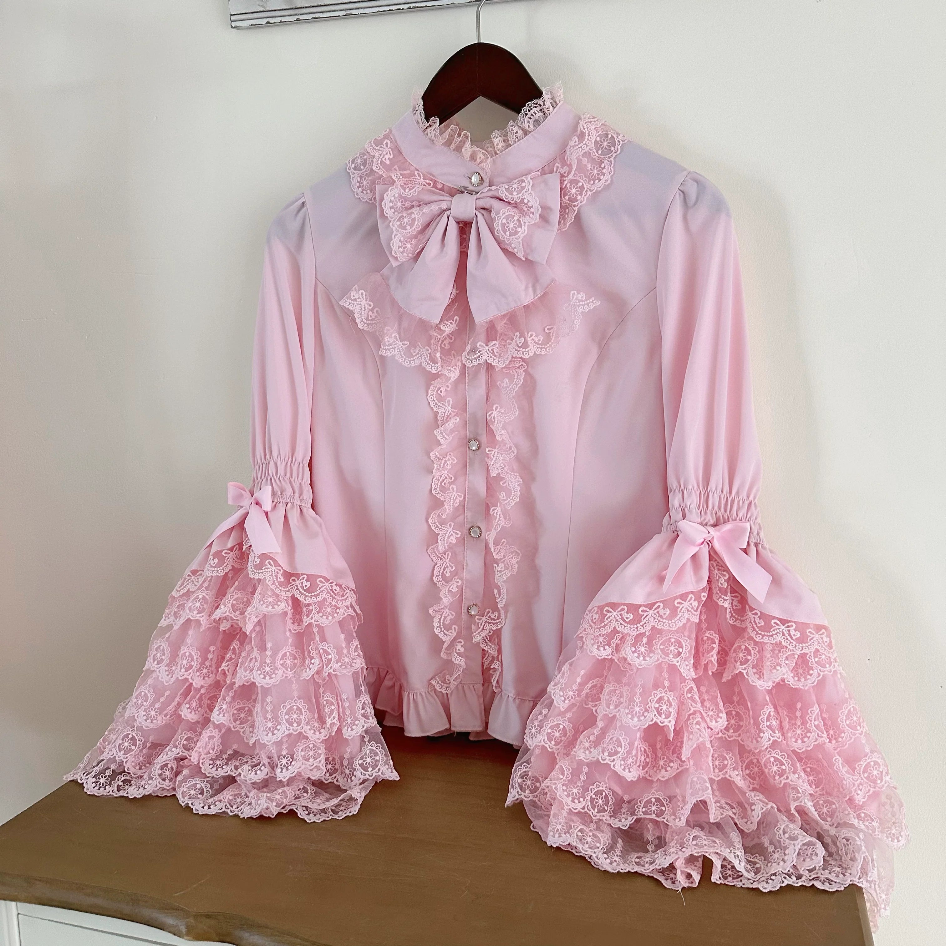Love Feathered Bond - Wedding Sweet Lolita JSK Gorgeous Bridal Blouse - image 12