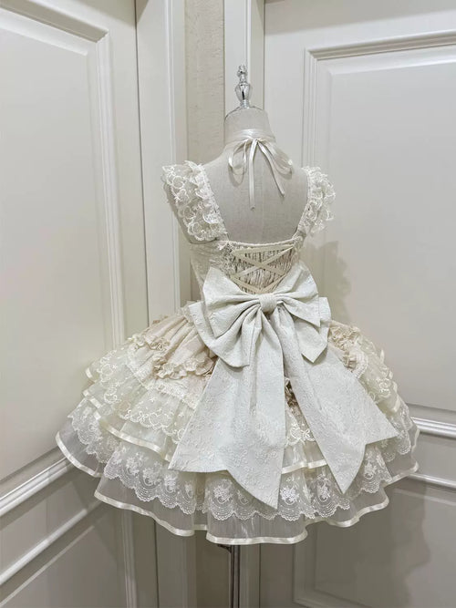Ballet Dream - Sweet Lolita JSK Dress, Petal-like Layered Skirt - image 2