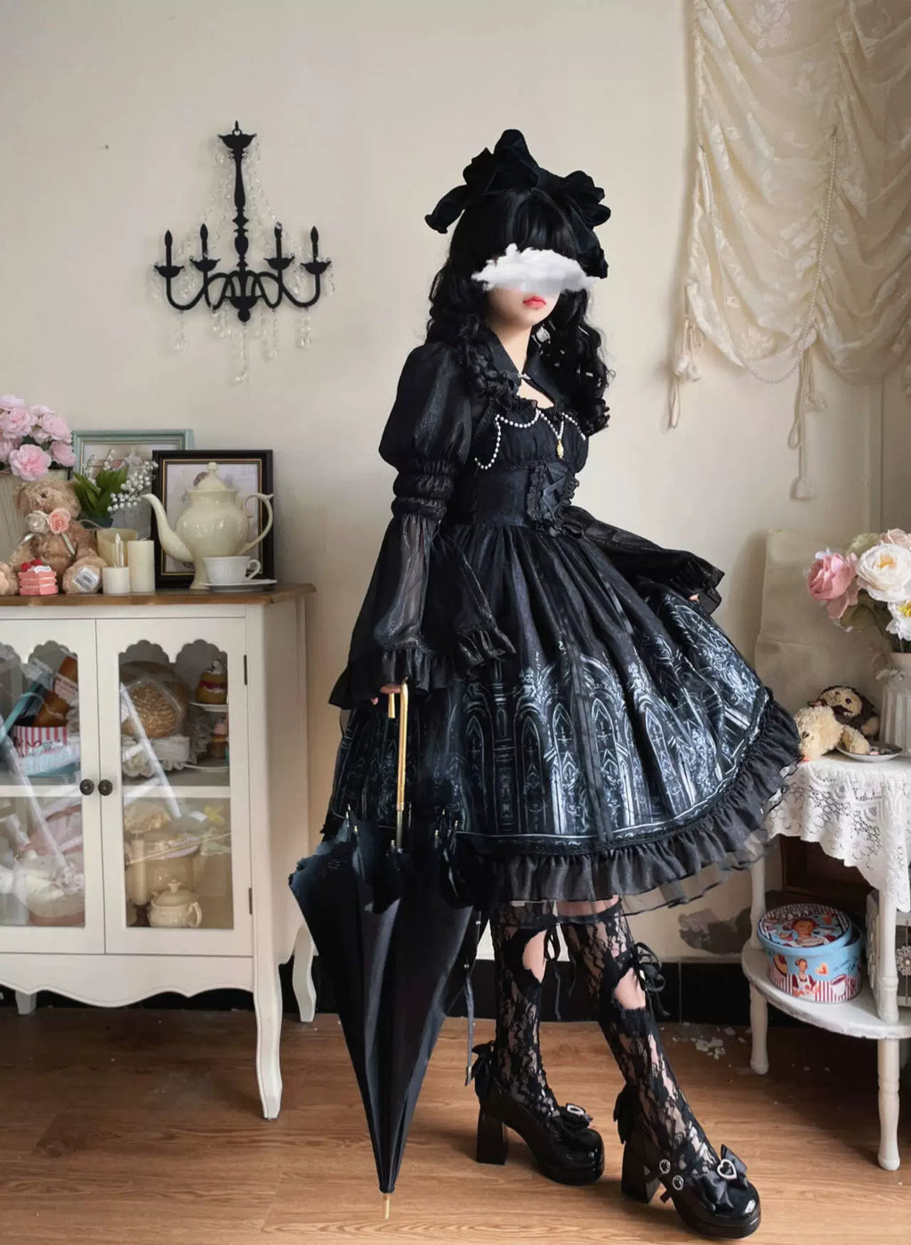 Silent Night Church Gothic Lolita JSK Dress, Church Print - image 4