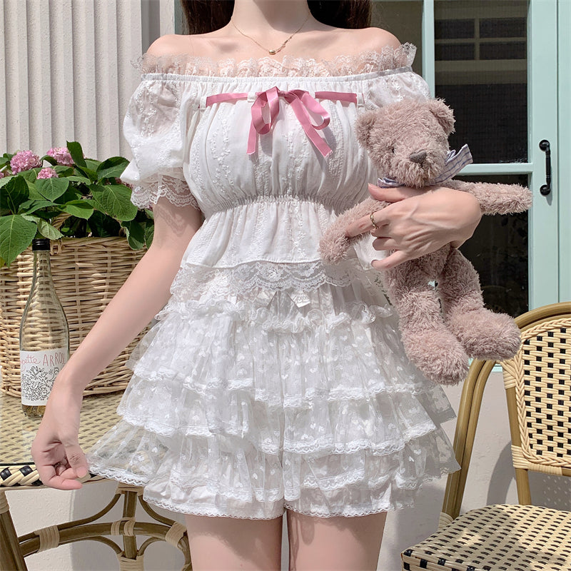 Daily Lolita Bloomers, Floral Cotton Summer Leggings - image 1
