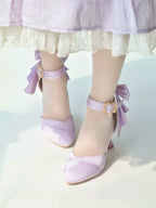 Coronation - Classic Lolita Wine Glass Heel Shoes with Detachable Bows - image 15