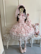Velvet Sweetheart - Doll-like Sweet Lolita Jumper Dress, Bow Accents - image 16