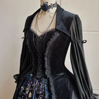 Night Traveler - Classic Gothic Lolita Dress with Stained Glass Window Print - image 7