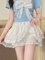 Sweet Lolita Cotton Bloomers, Lace Polka Dot Hem - image 4