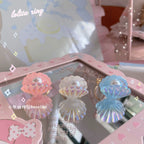 Kawaii Lolita Shell & Heart Adjustable Ring Collection - image 19