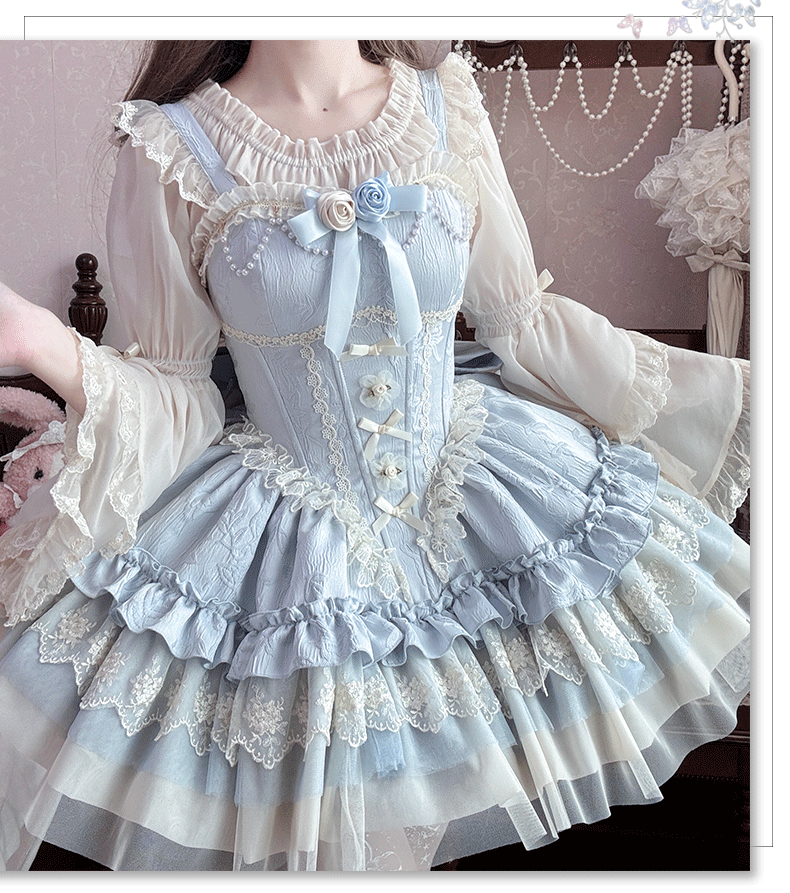 Fleeting Dreams - Ballet Sweet Lolita Mini JSK and Choker and Accessories - image 1