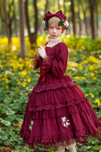 Melaleuca Lily - Embroidery Country Lolita Blouse and Skirt and Accessories - image 17