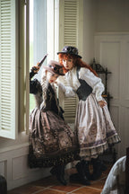 Demon Hunting Notes - Fishbone Gothic Lolita Skirt - image 7