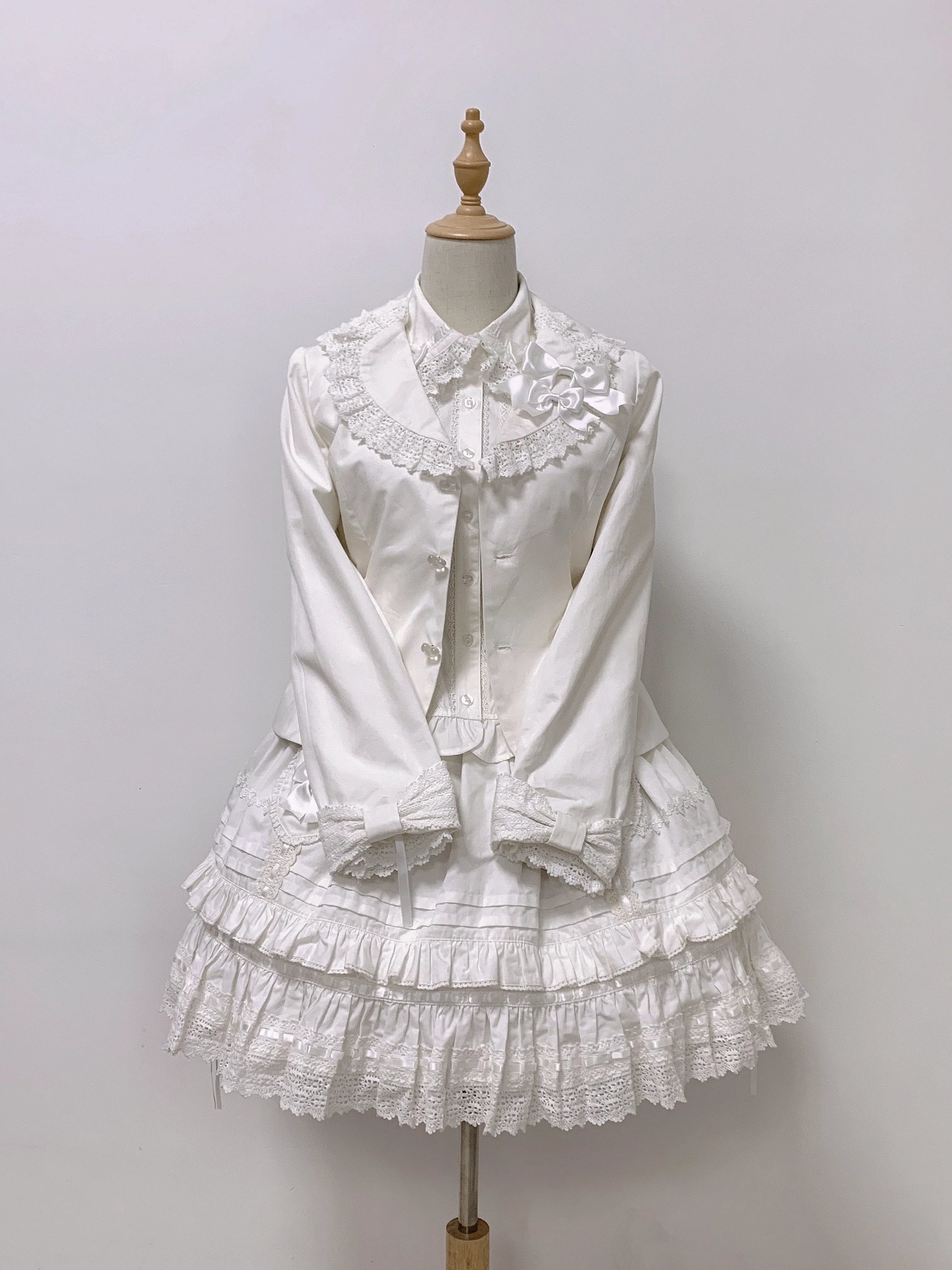 Bunny's Wish - Old School Lolita Coat, Flounce Hem Skirt - image 4