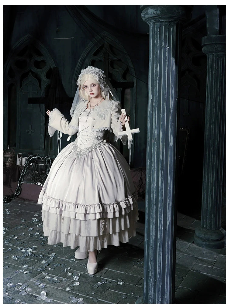 Humanoid Robot - Silver Gothic Lolita Mermaid Skirt Set - image 46