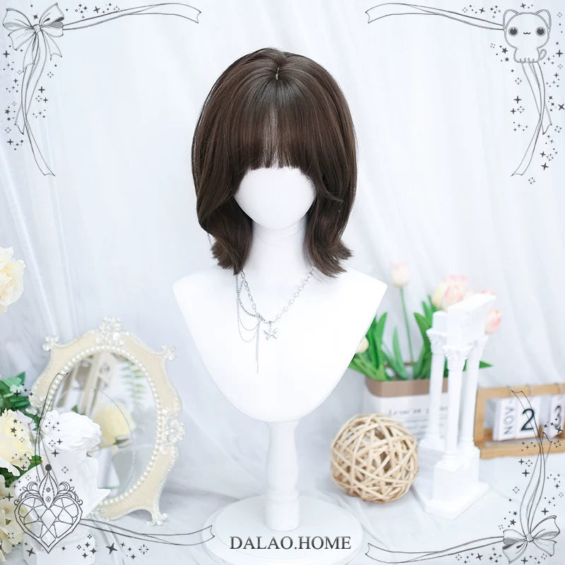 Daily Short Lolita Wig With French-Style Shoulder-Length Wavy - image 2
