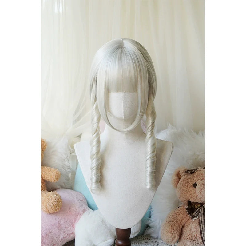 Solid Lolita Bob Wig With Detachable Curl Ponytail - image 10