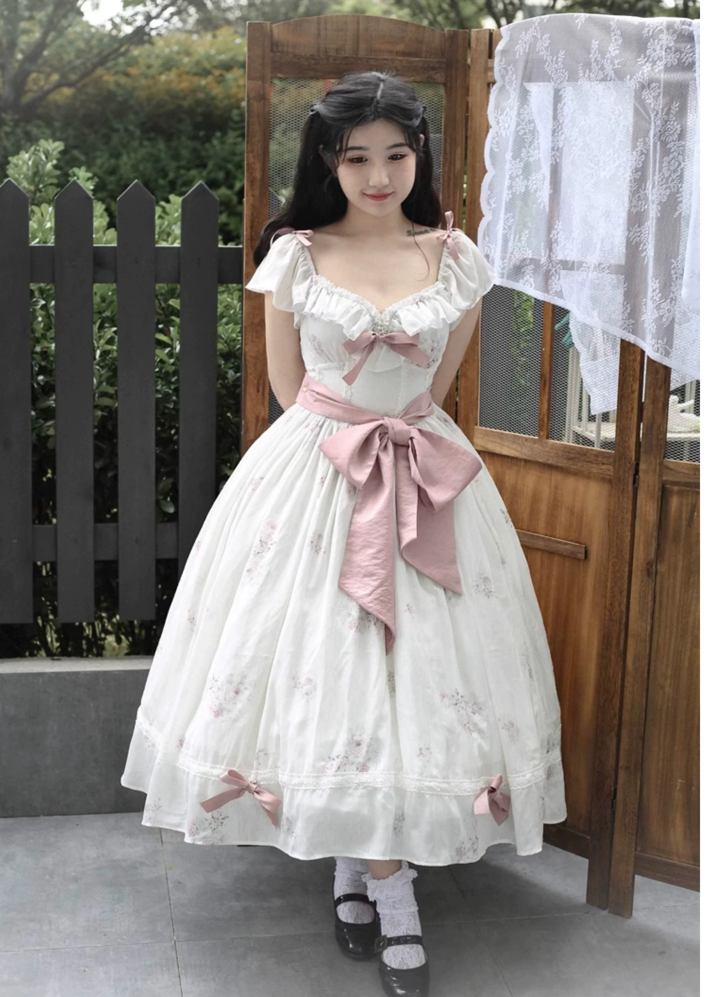 Elegant Floral Sweet Lolita OP Corset Accessory - image 24
