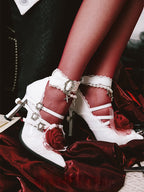 Forbidden Prayer - Rose Cross Gothic Lolita Heels - image 6