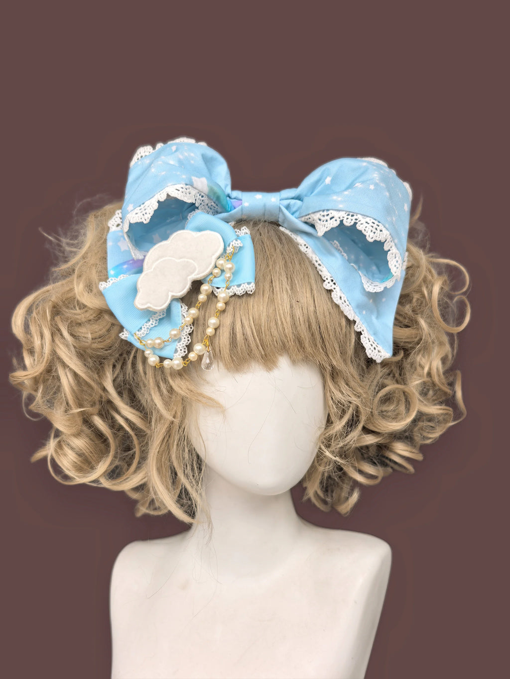 Sleepy Bear - Kawaii Lolita Bear and Star Printed Dress and Accessories - image 32