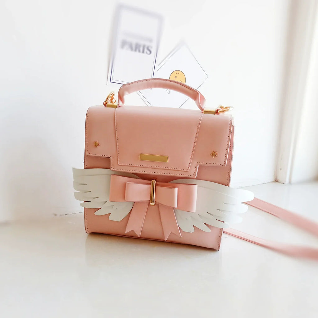 Sweet Lolita Shoulder Bag Wings Bow Design High Capacity Bag - image 1
