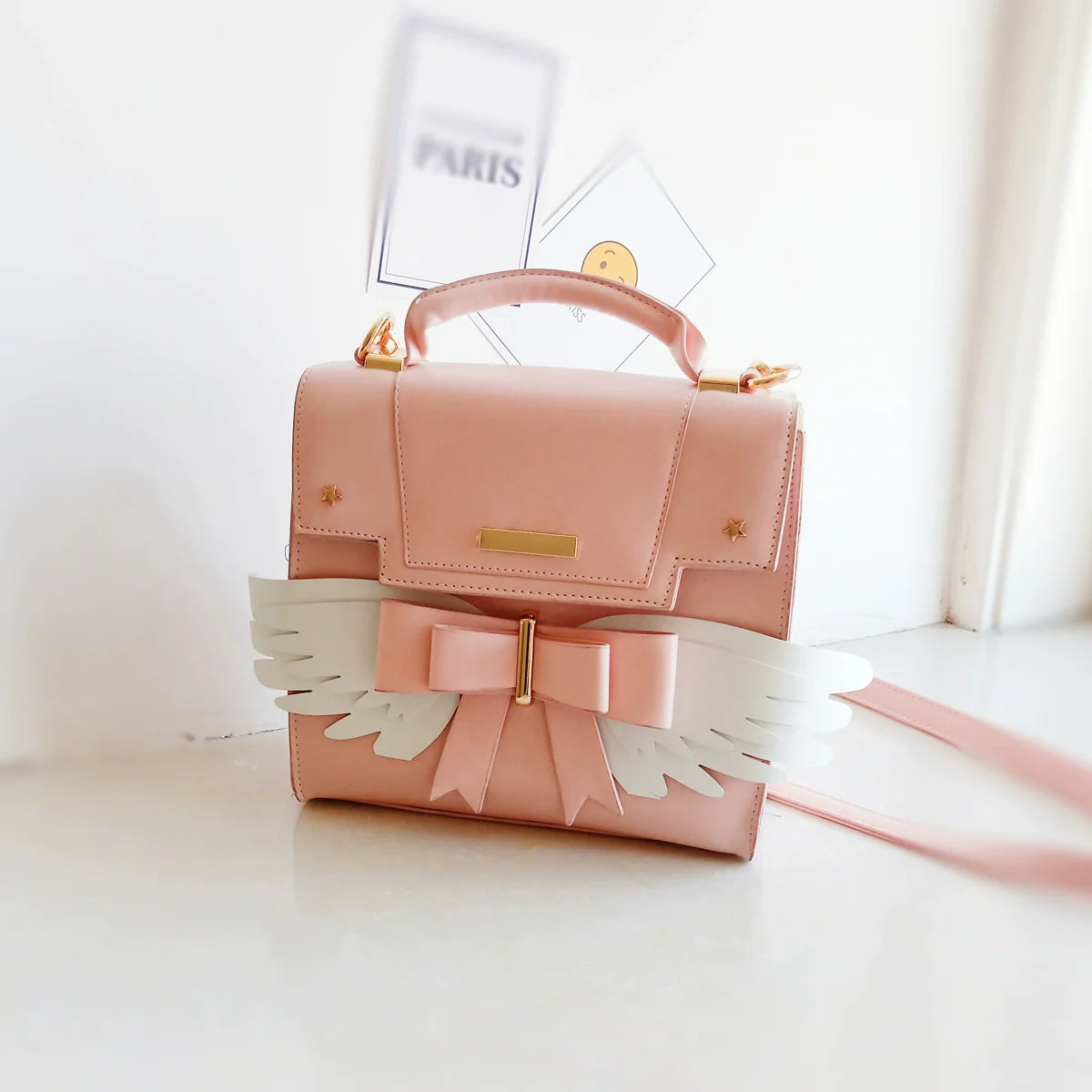 Sweet Lolita Shoulder Bag Wings Bow Design High Capacity Bag - image 1