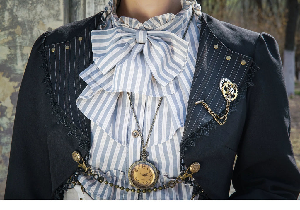 Gothic Lolita Black Cropped Cardigan Jacket - image 9
