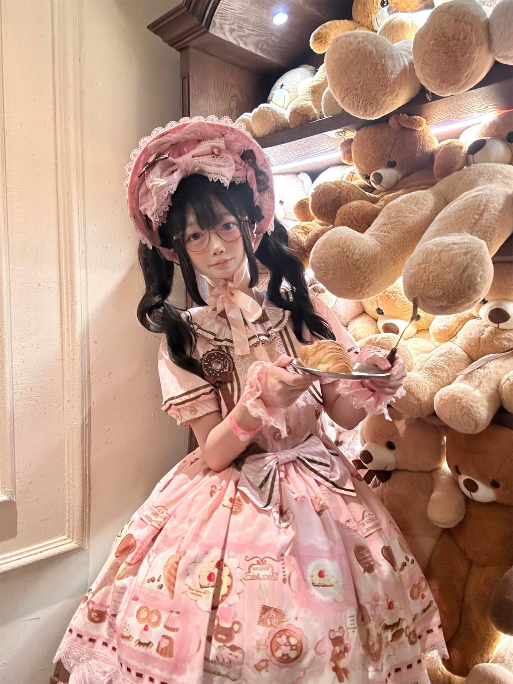 Dream Teahouse - Dessert Print Kawaii Lolita OP Dress Suit - image 35