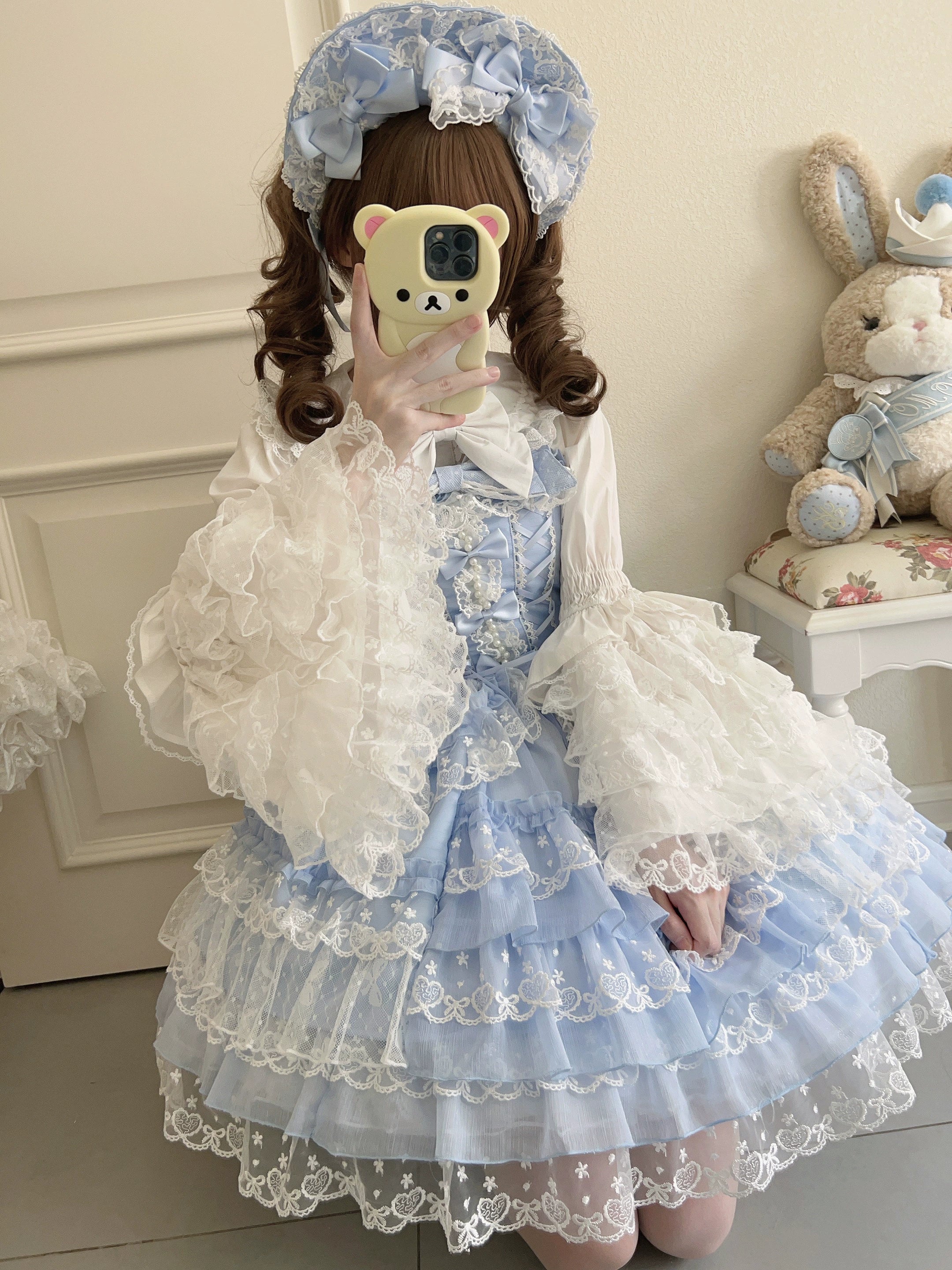 Sugar Girl Love Overture Sweet Lolita Tiered Ruffle JSK and Accessories - image 28