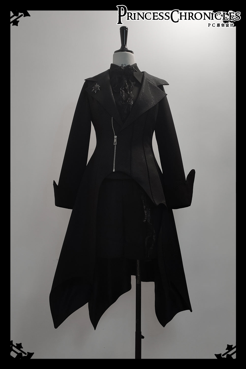 Wind - Ouji Lolita Black Long Vest - image 25