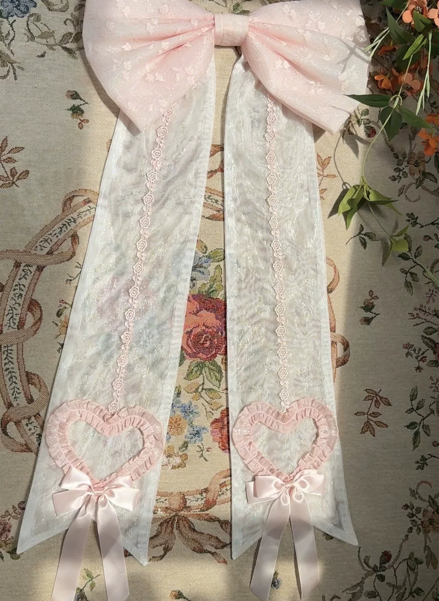 Heart Bear - Sweet Lolita Jacquard JSK Dress, Layered Lace and Accessories - image 7