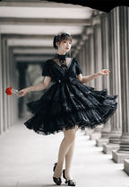 Castle Night - Dark Themed Gothic Lolita OP - image 13