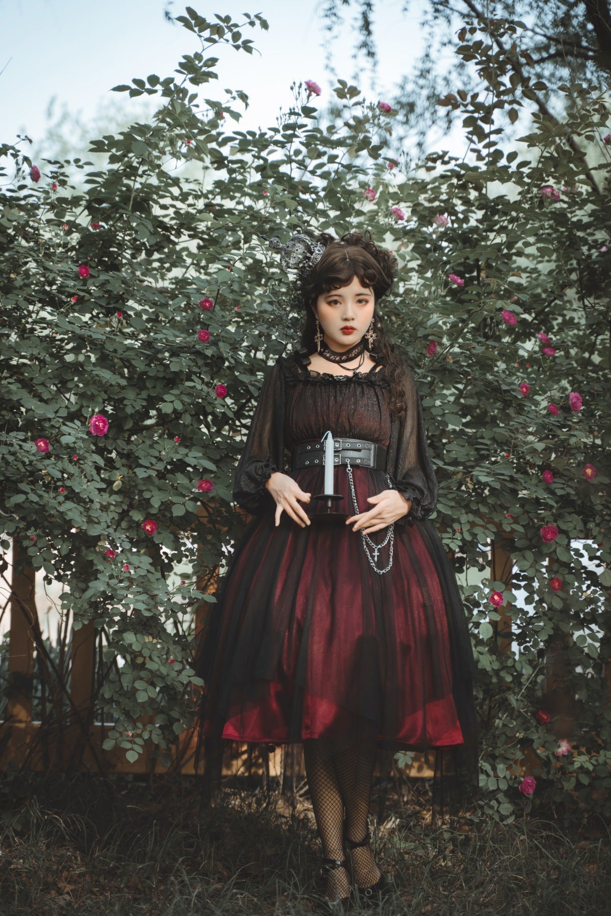 The Girl Assassin - Halloween Gothic Lolita Irregularly Hemline Dress - image 13