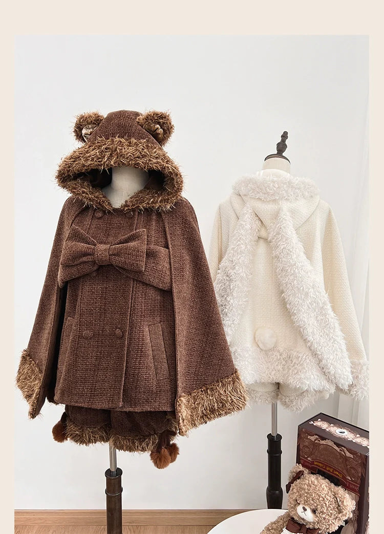 Rabbit & Bear - Winter Kawaii Lolita Cape and Shorts - image 22