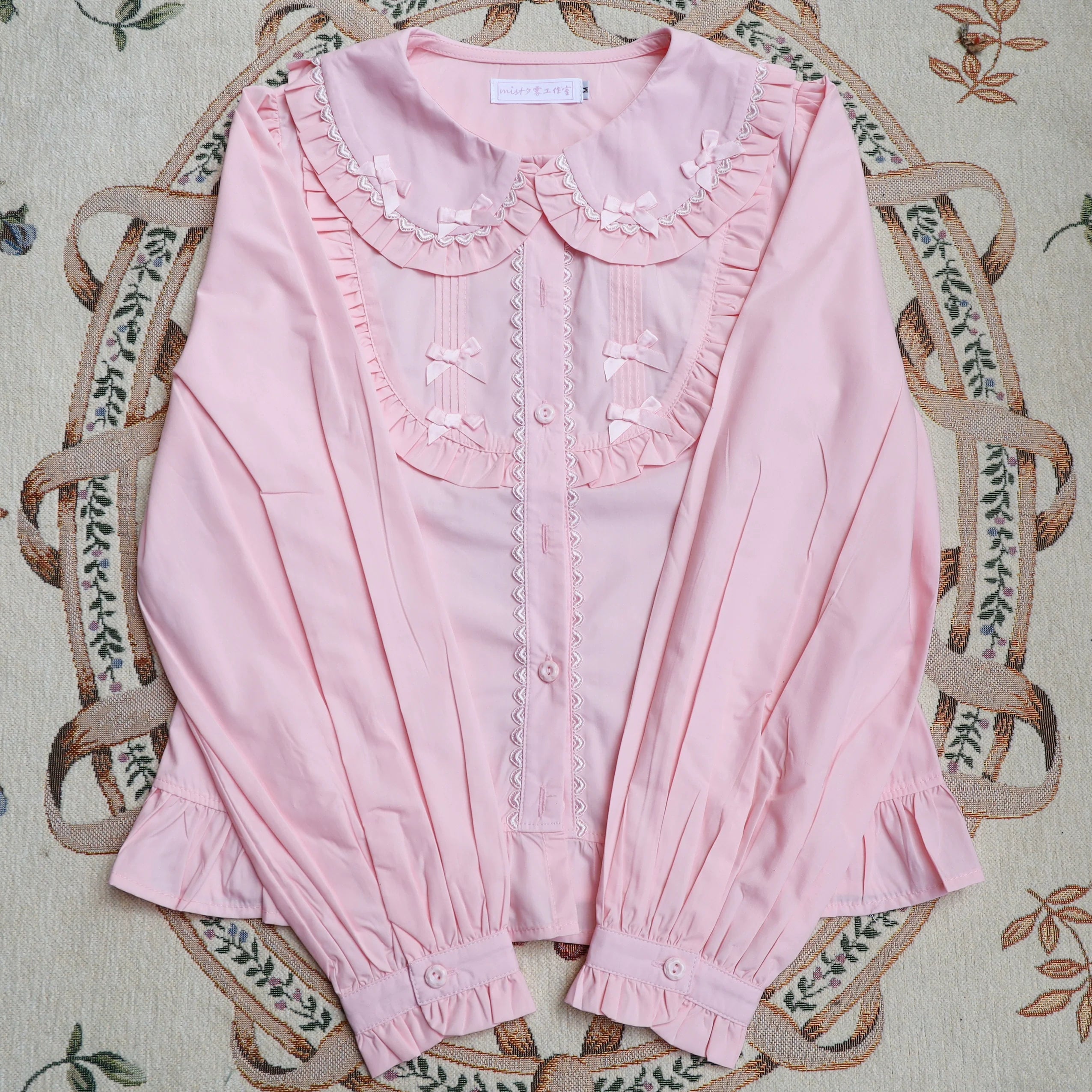 Sweet Lolita Blouse Doll Collar Shirt with Bubble Sleeves - image 25
