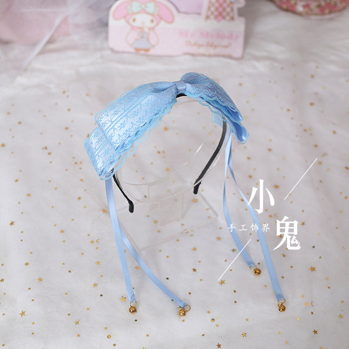 Bell and Lace Sweet Lolita Bow Hair Accessory - image 8