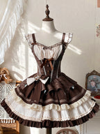 Mint Chocolate Frou Frou Brown Blue Bustle Petticoat JSK KC Sweet Lolita Dress and Accessories - image 6